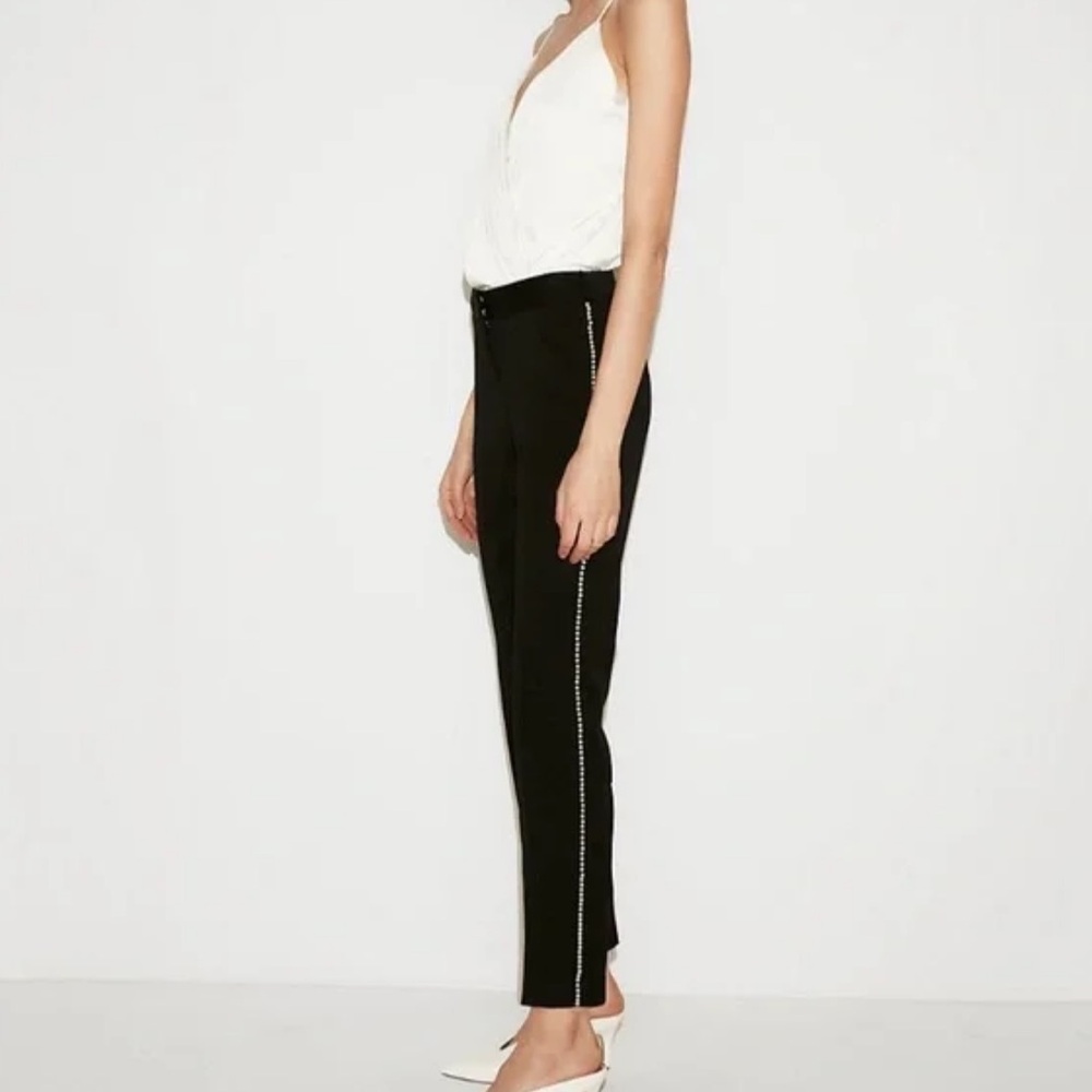 Express Pearl Bead Lined Trousers Black Size Small